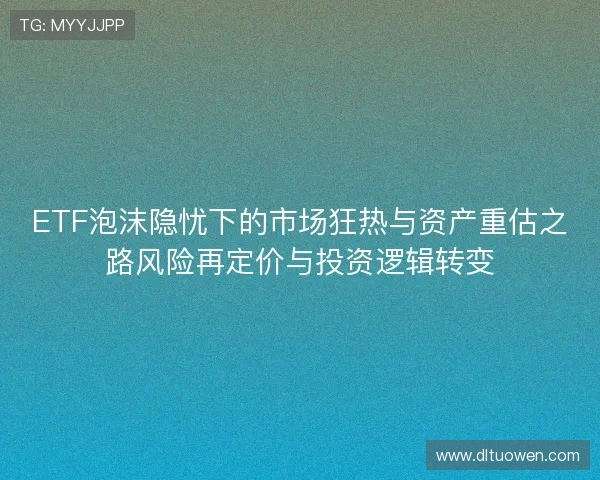 ETF泡沫隐忧下的市场狂热与资产重估之路风险再定价与投资逻辑转变 ETF泡沫隐忧下的市场狂热与资产重估之路风险再定价与投资逻辑转变